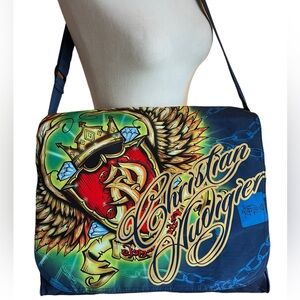 CHRISTIAN AUDIGIER‎ EST 1958 Los Angeles Y2K Bag Messenger Computer Backpack